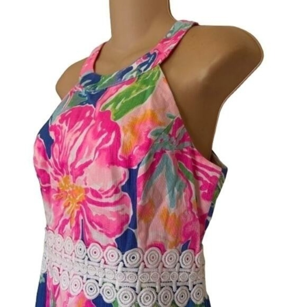 Lilly Pulitzer Ashlyn Shift Dress Sz 2 Floral Sleeveless Pink - Picture 4 of 7